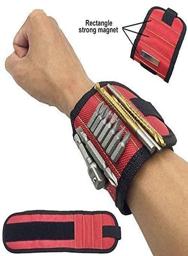 BUYOHLIC Super Strong Adjustable Breathable Magnetic Wristband for Holding Screws, Nails, Bolts, Drill Bits and Small Tools - Image 3